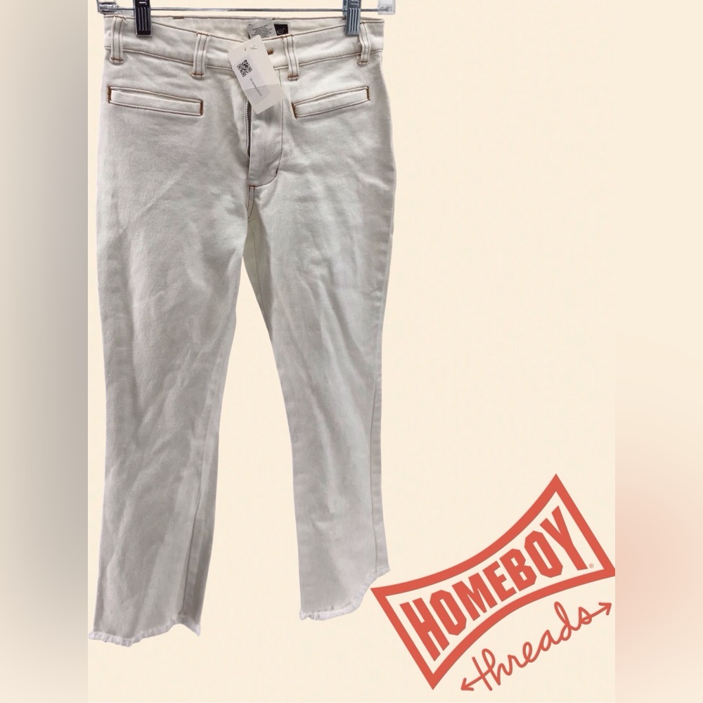 Bebe Womens Cream Straight Jeans